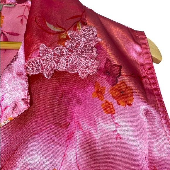 La Fleur Floral Silky Sleeveless Pajama Top Size 1X - Picture 3 of 6